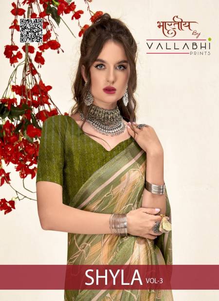 Shyla Vol 3 By Vallabhi Printed Moss Georgette Sarees Wholesale Price In Surat