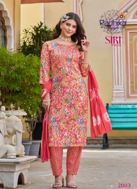 Siri Vol 2 By Radhika Rayon Capsule Foil Printed  Kurti With Bottom Dupatta Wholesale Online