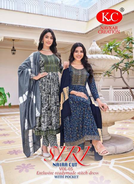 Siri Vol 5 By Kc Capsule Foil Printed Kurti With Bottom Dupatta Wholesale Shop In Surat
