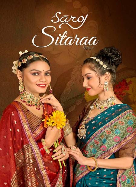 Sitaraa Vol 1 By Saroj Designer Organza Soft Silk Sarees Wholesale Shop In Surat
