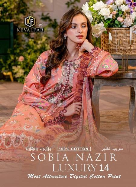 Sobia Nazir Luxury Vol 14 By Keval Cotton Pakistani Dress Material Wholesale Market In Surat
