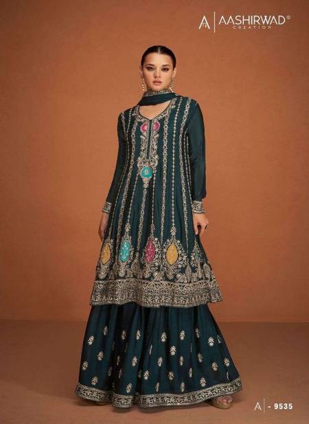 Soha By Aashirwad Wedding Wear Palazzo Style Readymade Suits Wholesale Market In Surat