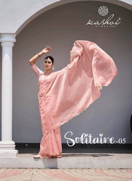 Solitaire Vol 5 By Kashvi Swarovski Organza Silk Party Wear Sarees Wholesale Price In Surat 