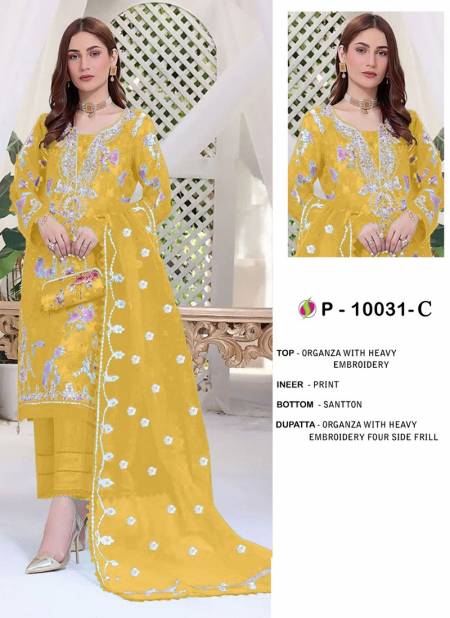 ST P 10031 By Saniya Organza Pakistani Suits Catalog 