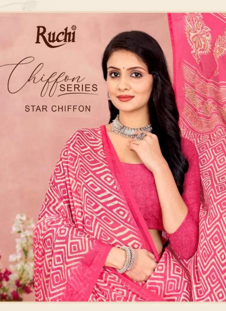 Star Chiffon 175 By Ruchi Printed Daily Wear Sarees Wholesale Shop In Surat