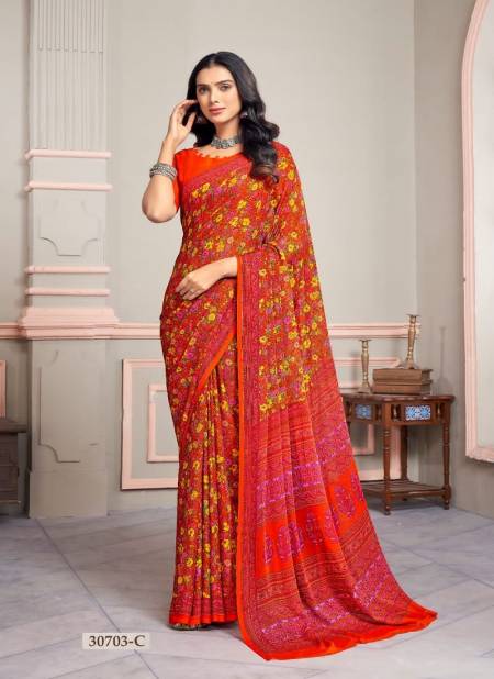 Star Chiffon Vol 147 By Ruchi Daily Wear Printed Saree Suppliers In Mumbai
