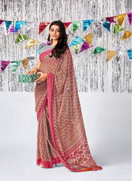 Stavan Shara New Printed Designer Fancy Wear Georgette Saree Collection