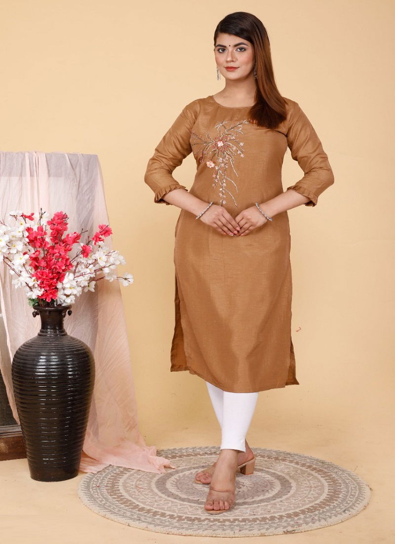 Stylishta Shalvi Latest Fancy Ethnic Wear Soft Silk Kurti Collection