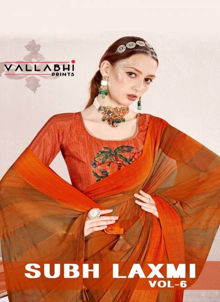 Subhlaxmi Vol 6 Vallabhi Georgette Daily Wear Sarees Wholesale Shop In Surat
