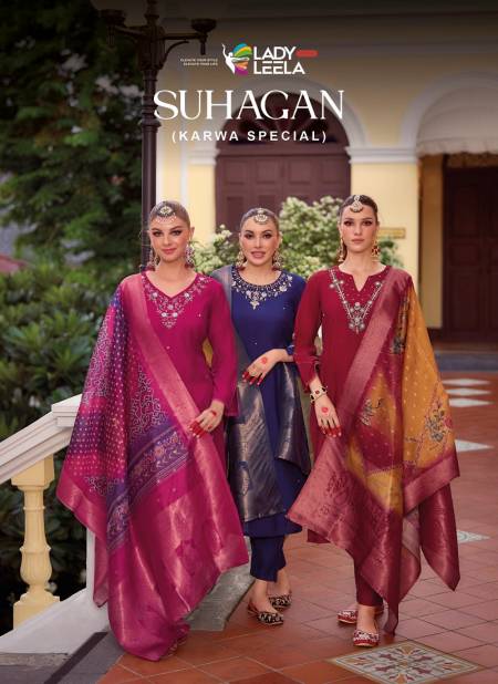 Suhagan By Lady Leela Viscose Designer Kurti With Bottom Dupatta Wholesale Price In Surat