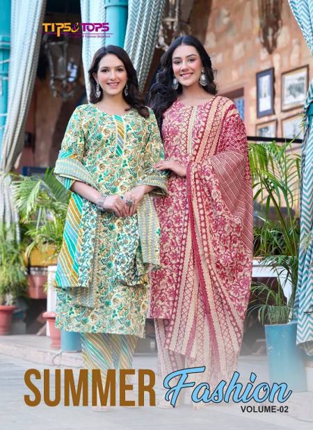 Summer Fashion Vol 2 Tips And Tops Printed Cotton Readymade Suits Wholesale Price In Surat
