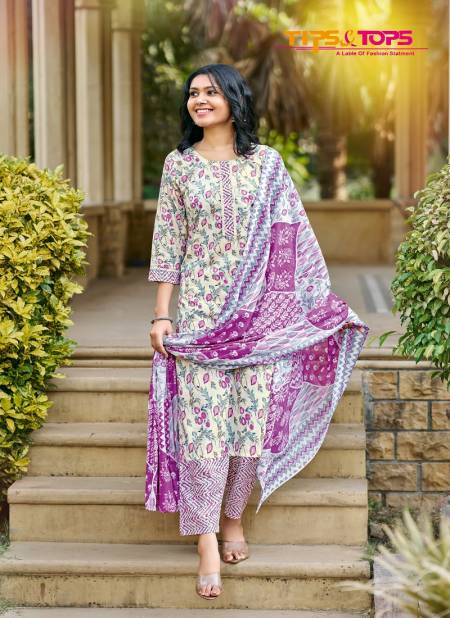 Summer Fashion Vol 6 By Tips And Tops Printed Cotton Kurti With Bottom Dupatta Wholesale online

