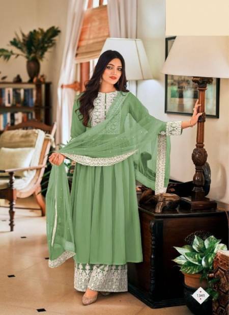 Super Hit 1340 To 1344 Heavy Georgette Festive Wear Embroidery Latest Salwar Kameez Collection