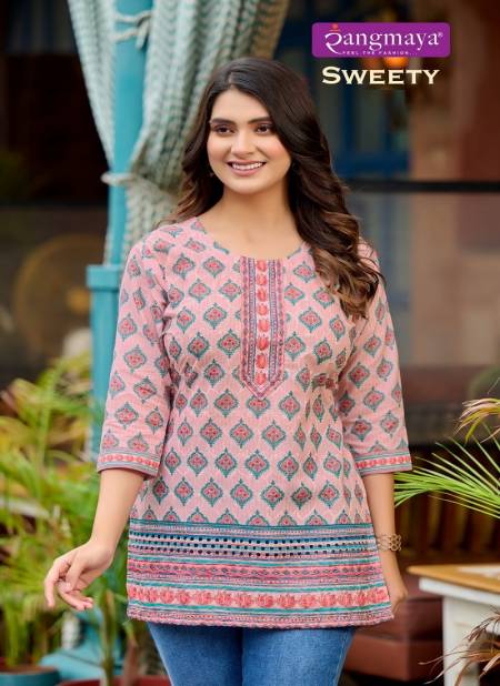 Sweety By Rangmaya Printed Ladies Short Top Wholesale Market In Surat
