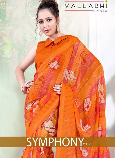 Symphony Vol 2 By Vallabhi Printed Georgette Sarees Wholesale Market In Surat