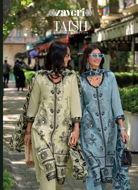 Taish Vol 1 By Zaveri Embroidery Cambric Cotton Readymade Suits Wholesale Price In Surat