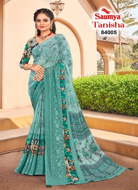 Tanisha By Saumya Printed Weightless Saree Suppliers In India