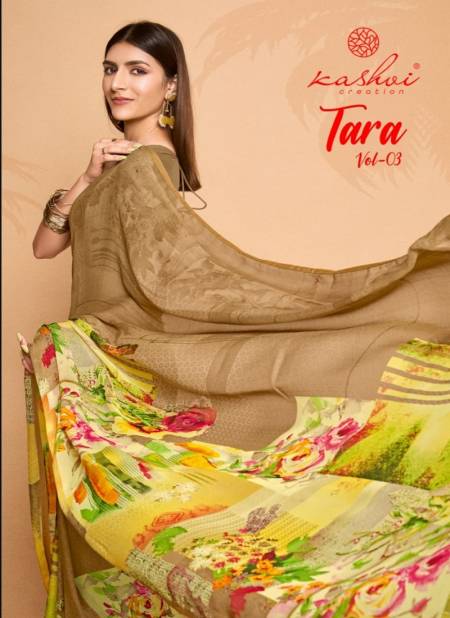 Tara Vol 03 By Kashvi Weightless Printed Sarees Wholesale Price In Surat