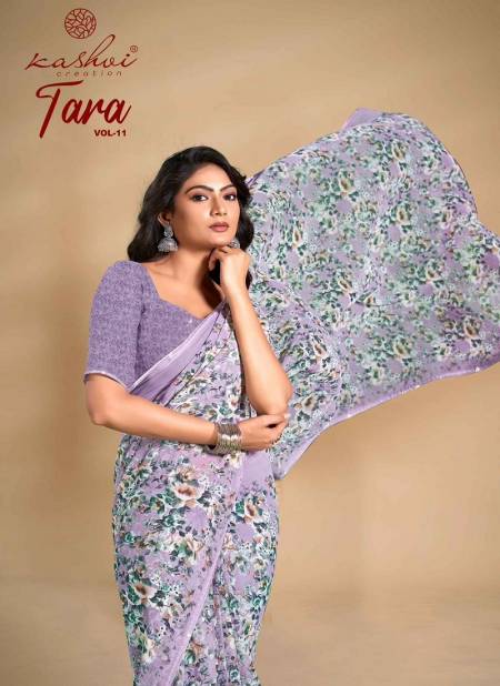 Tara Vol 11 By Kashvi Weightless Printed Sarees Wholesale Price In Surat