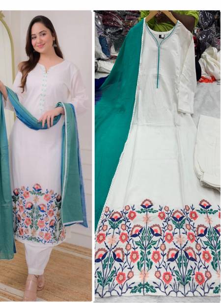 TDG IPL Pure Rayon cotton with Embroidery Kurti With Bottom Dupatta Wholesale Online