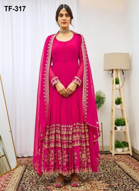 TF 317 Pink Arya Designs Redymade Suit Wholesale Market In Surat 