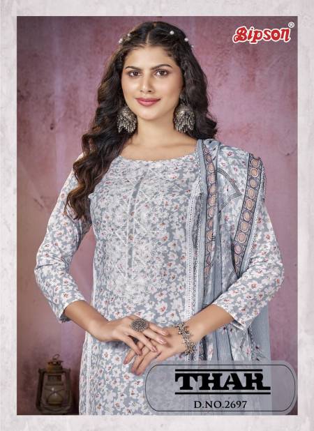 Thar 2697 By Bipson Embroidery Pure Cotton Dress Material Wholesale Market In Surat