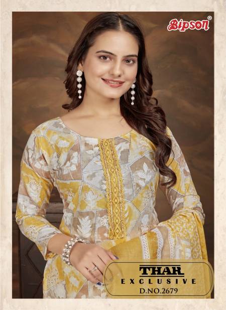 Thar Exclusive 2679 Bipson Printed Embroidery Cotton Dress Material Wholesale Market In Surat
