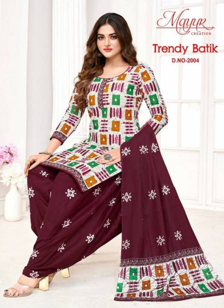 Trendy Batic Vol 2 By Mayur 2001 To 2010 Cotton Dress Material Wholesale Price In Surat
