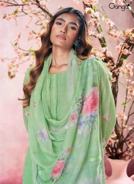 Ubika 2778 By Ganga Designer Work Premium Pure Linen Dress Material Wholesale Price In Surat