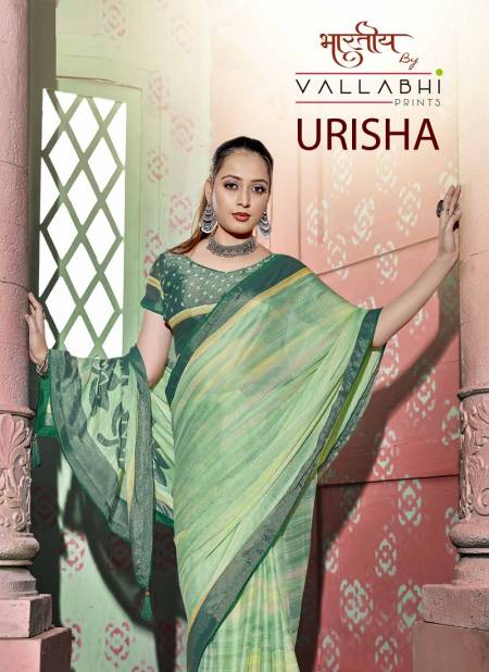 Urisha By Vallabhi Printed Designer Brasso Sarees Suppliers In Mumbai