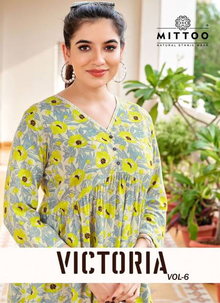 Victoria Vol 6 By Mittoo Casual Wear Rayon Printed Top Wholesale Price In Surat
