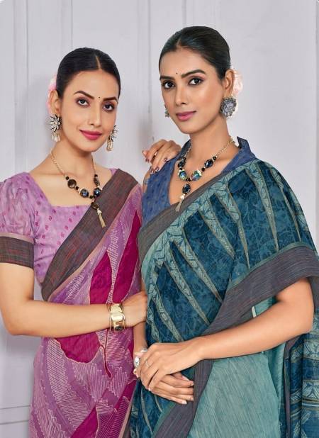 Vidhya Vol 4 By Ruchi Soft Linen Printed Daily Wear Sarees Wholesale Shop In Surat
