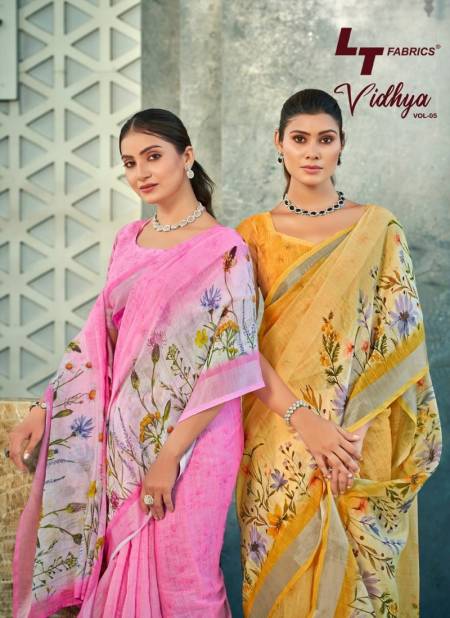 Vidhya Vol 5 By LT Linen Cotton Printed Sarees Wholesale Price In Surat