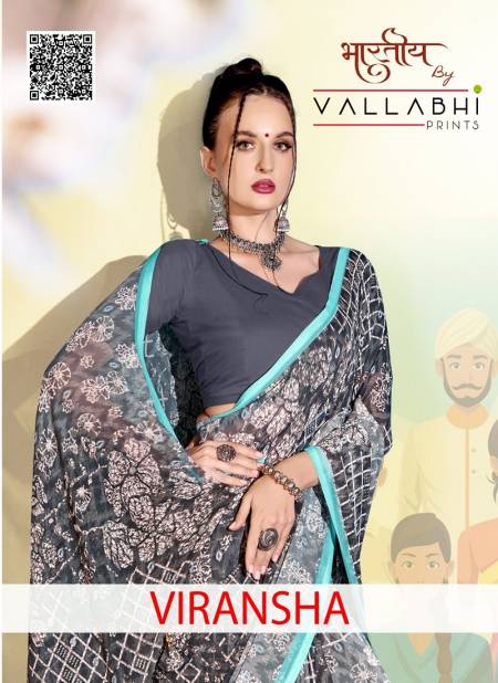 Viransha By Vallabhi Georgette Printed Saree Wholesale Market In Surat