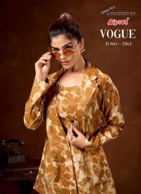 Vogue 2562 By Bipson Foil Print Cord Set Western Design Wholesale Market In Surat
