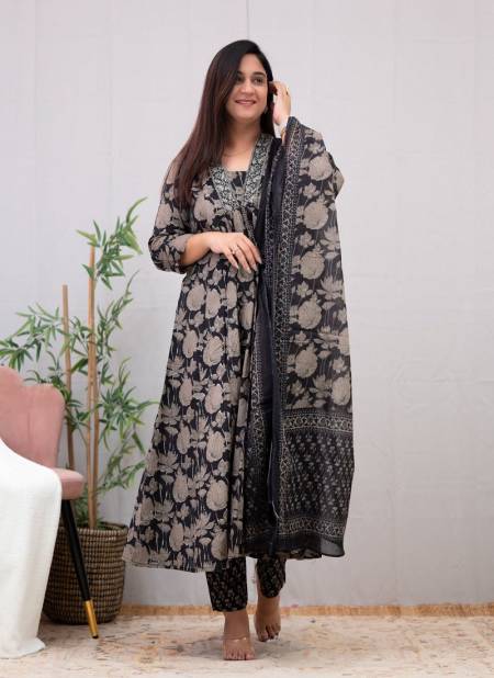 VT Designer Printed Cotton Kurti With Bottom Dupatta Orders In India