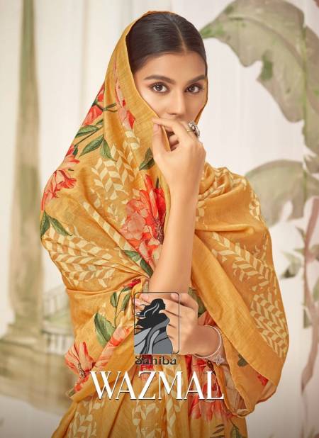 Wazmal By Sahiba Muslin Silk Digital Printed Dress Material Wholesale Shop In Surat