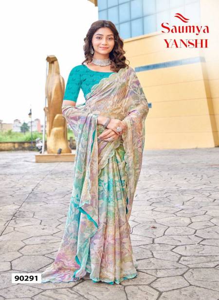 Yanshi By Saumya Rim Zim Printed Saree Wholesale Clothing Suppliers In India