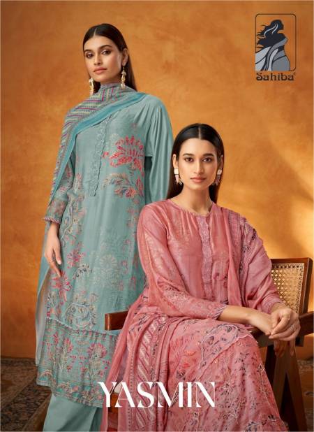 Yasmin By Sahiba Muslin Silk Digital Printed Dress Material Wholesalers In Delhi