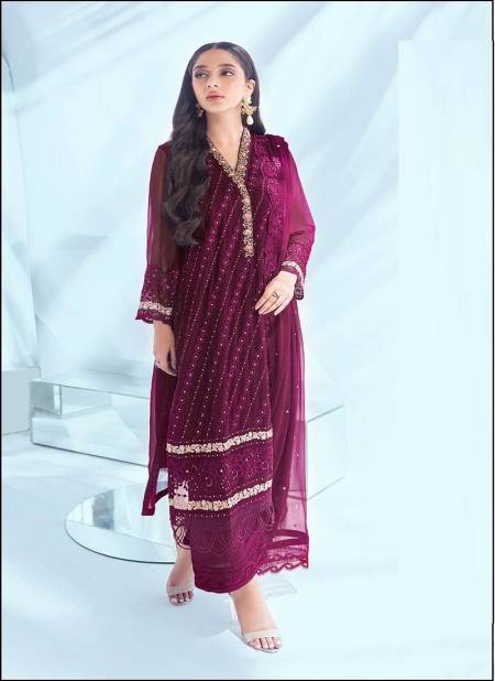 Z 3030 A To D By Zarqash Georgette Pakistani Salwar Suits Wholesalers In Delhi