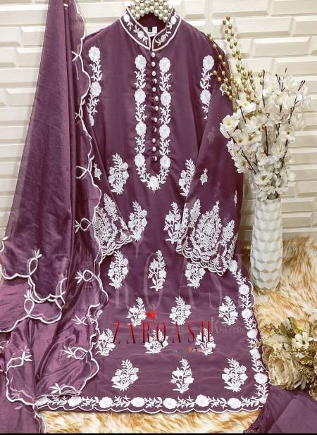 Zarqash Z 155 Organza Embroidery Readymade Pakistani Suits Wholesale Shop In Surat
