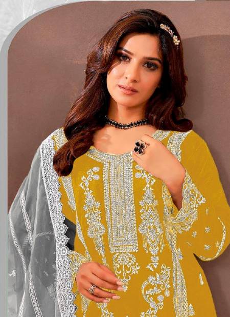 Zarqash Z 3098 A To D Organza Embroidery Pakistani Suits Catalog
