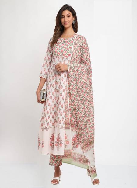 Zeel By Trendy Jaipuri Prints Cotton Kurti With Bottom Dupatta Wholesale Market
