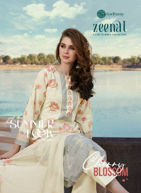 Zeenat By Sadhana Lawn Cotton Digital Printed Dress Material WHolesale Price In Surat