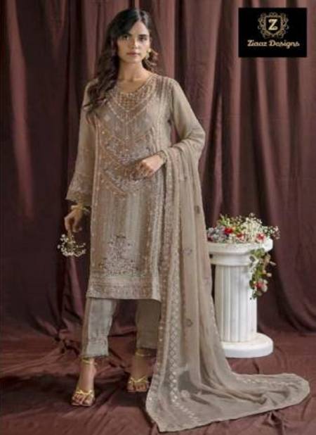 Ziaaz Designs 440 Embroidery Georgette Pakistani Suits Wholesale Market In Surat	