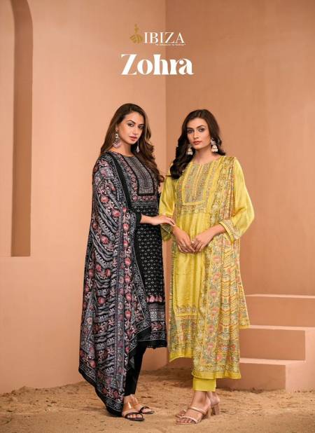 Zohra By Ibiza Bemberg Muslin Digital Printed Salwar Suits Exporters In India