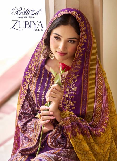 Zubiya Vol 2 By Belliza Digital Printed Cotton Dress Material Wholesale Shop In Surat