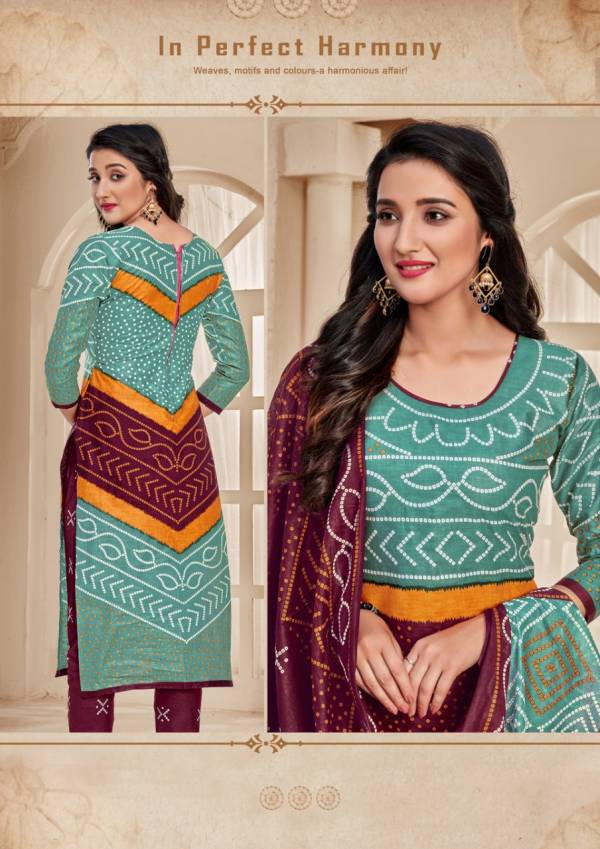 Mayur Bandhani Special 9 Latest Designer Bandhani Style Printed Cotton Dress Material Collection 