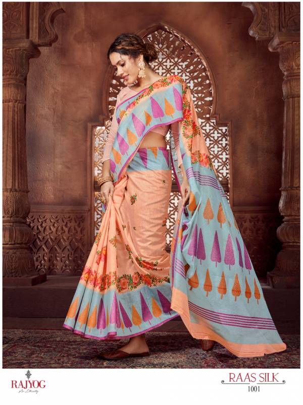 Rajyog Raas Silk Latest Traditional Festive Wear Designer Soft Cotton Saree Collection 