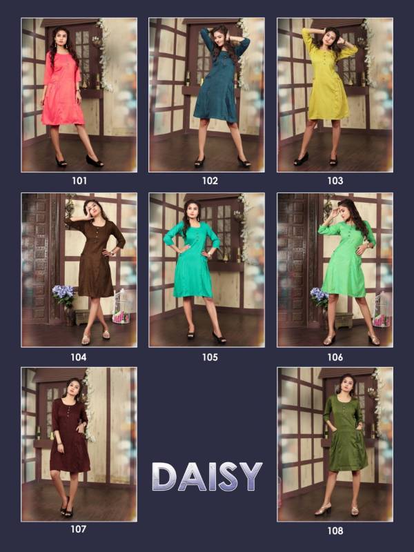Daisy Heavy Premium Rayon Designer Kurti Collection at Wholesale Price